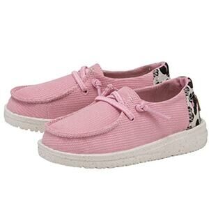 NWT Hey Dude Girl's Wendy Toddler Loe Funk Bubblegum Lace Up Loafers-Size  6 T